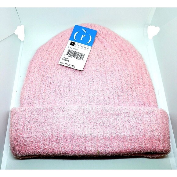 Relativity Other - RELATIVITY Beanie Petal Pink One Size Ski Cap Pastel Womens Hat New with Tags